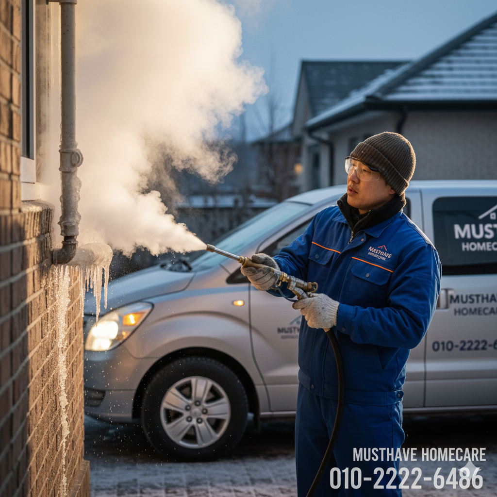 MustHaveHomeCare의 신속한 누수탐지 현장 도착 (수도요금 폭탄 해결)