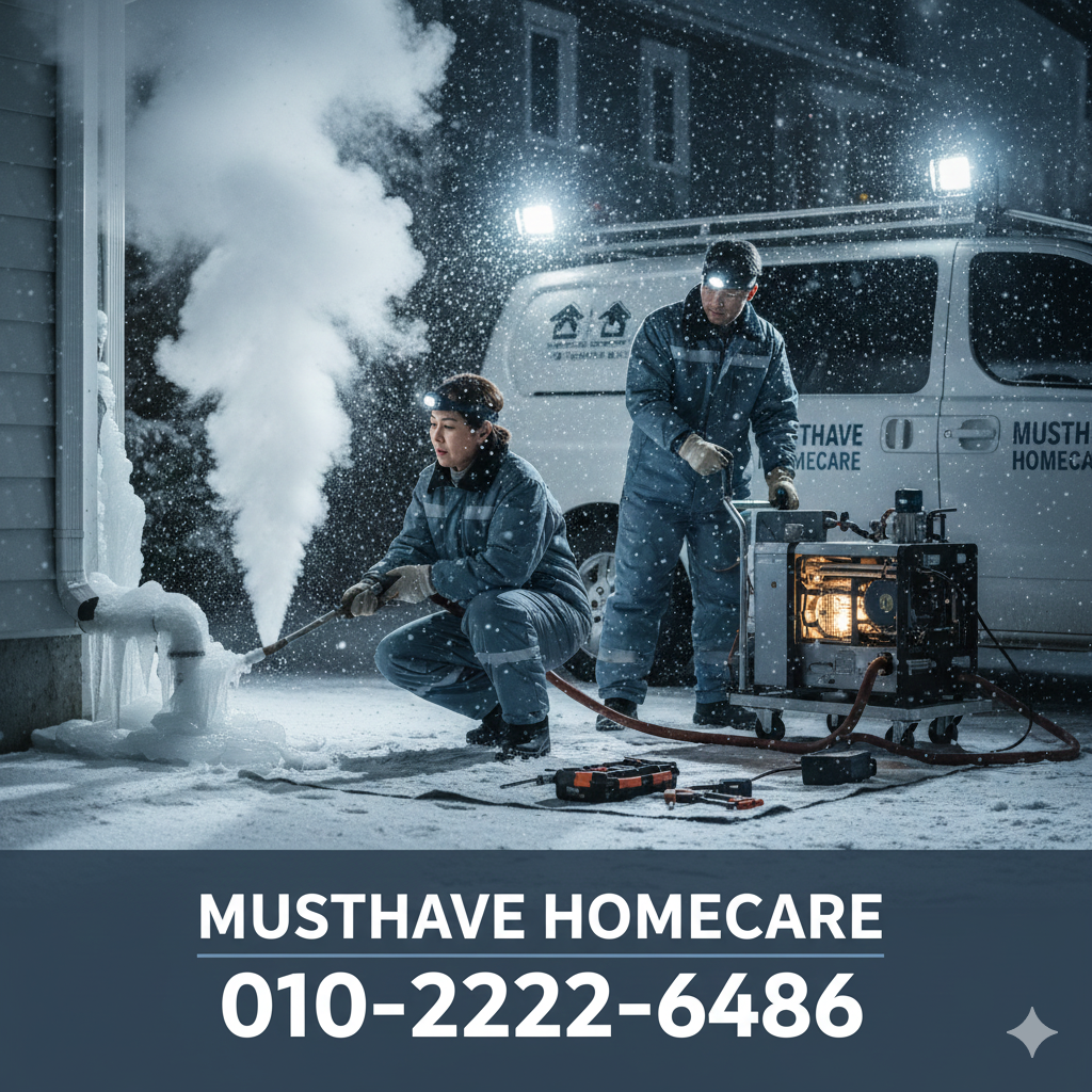 MustHaveHomeCare의 신속한 누수탐지 현장 도착 (수도요금 폭탄 해결)