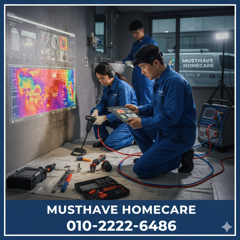 MustHaveHomeCare의 신속한 누수탐지 현장 도착 (수도요금 폭탄 해결)