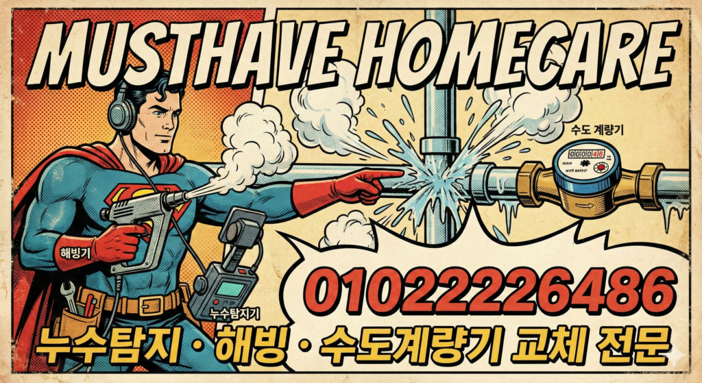 머스트해브홈케어 누수탐지 언수도 해빙 동파 계량기 교체 전문 010-2222-6486